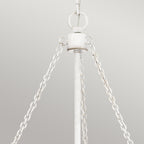 Quoizel Waylon 4 Light Pendant Antique White with Rope Shade