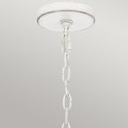 Quoizel Waylon 4 Light Pendant Antique White with Rope Shade
