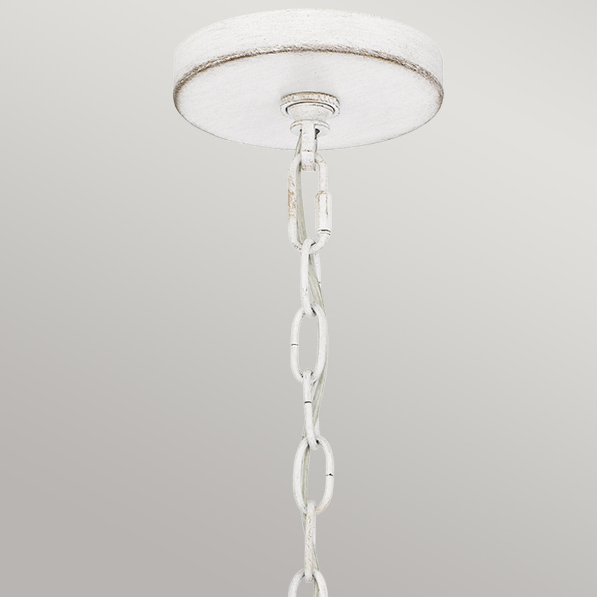 Quoizel Waylon 4 Light Pendant Antique White with Rope Shade