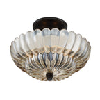 Quoizel Whitecap 3 Light Semi Flush Medium Tinted Amber Glass with Mottled Cocoa Brown