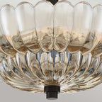 Quoizel Whitecap 3 Light Semi Flush Medium Tinted Amber Glass with Mottled Cocoa Brown