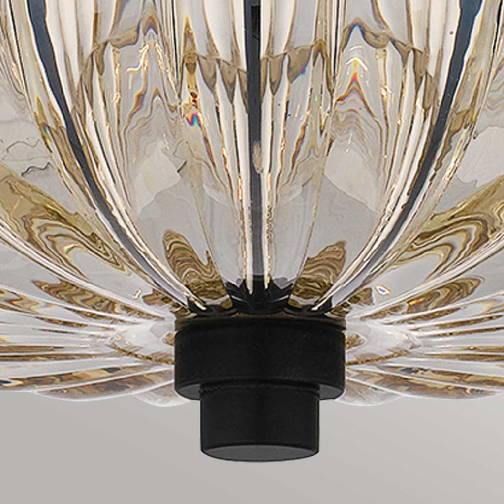 Quoizel Whitecap 4 Light Semi Flush Medium Tinted Amber Glass with Mottled Cocoa Brown