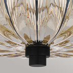 Quoizel Whitecap 4 Light Semi Flush Medium Tinted Amber Glass with Mottled Cocoa Brown