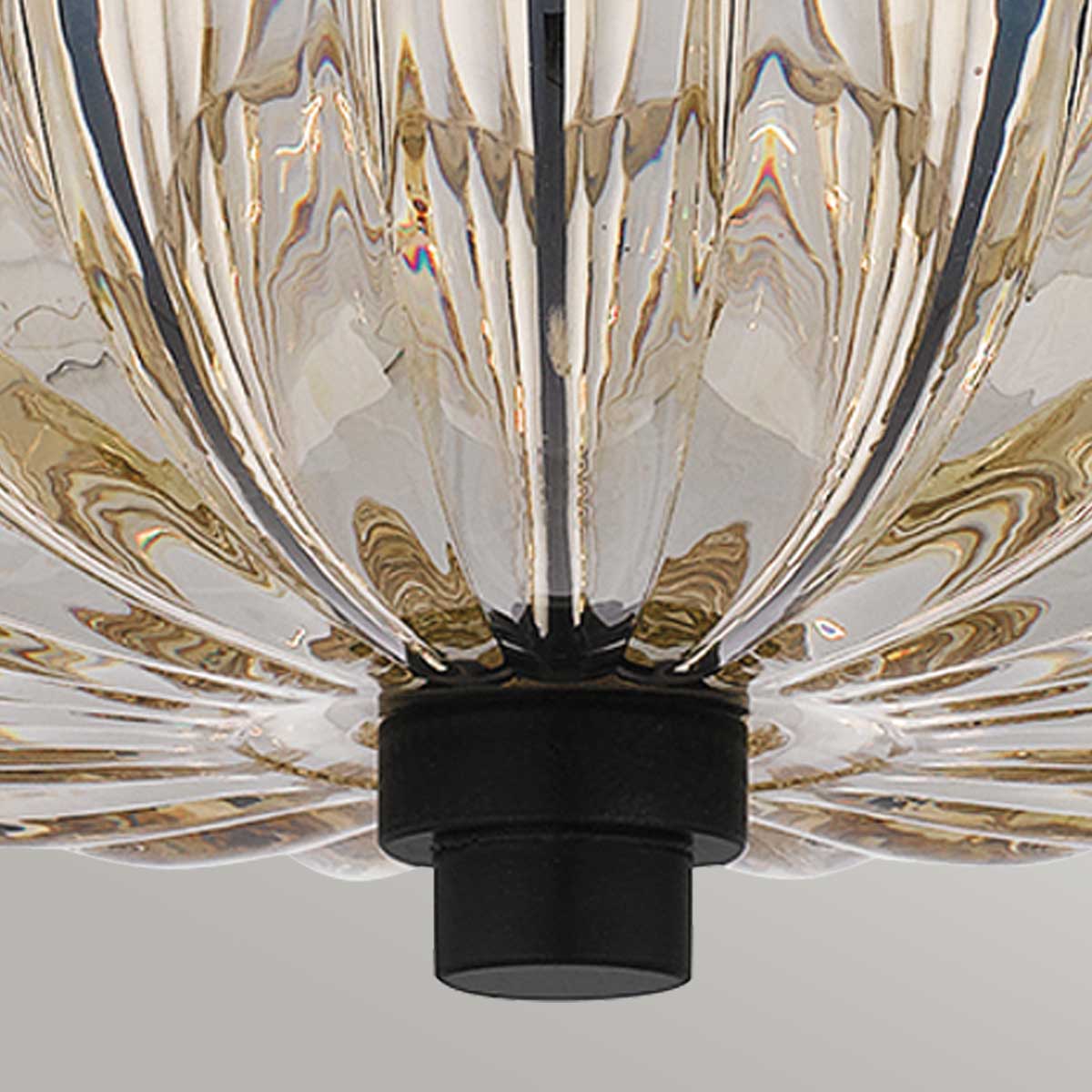 Quoizel Whitecap 4 Light Semi Flush Medium Tinted Amber Glass with Mottled Cocoa Brown