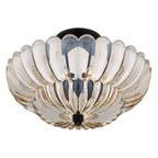 Quoizel Whitecap 4 Light Semi Flush Medium Tinted Amber Glass with Mottled Cocoa Brown