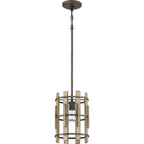 Quoizel Wood Hollow Mini Pendant Light Rustic Black QZ/WOODHOLLOW/MP