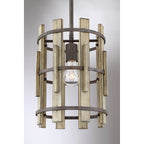 Quoizel Wood Hollow Mini Pendant Light Rustic Black QZ/WOODHOLLOW/MP