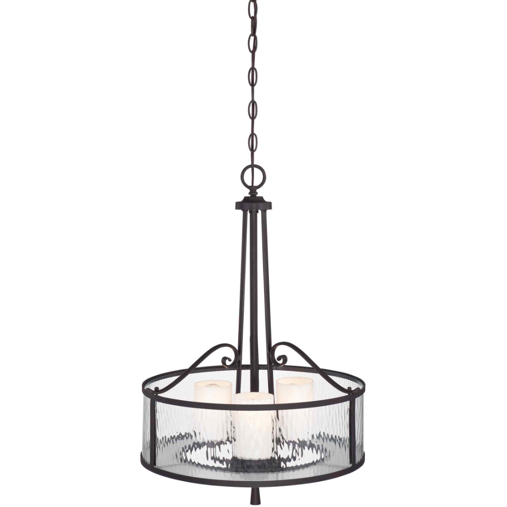 Quoizel Adonis 3 Light Pendant Light in Dark Cherry