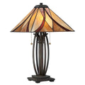 Quoizel Asheville Tiffany Table Lamp in Valiant Bronze