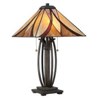 Quoizel Asheville Tiffany Table Lamp in Valiant Bronze