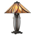 Quoizel Asheville Tiffany Table Lamp in Valiant Bronze