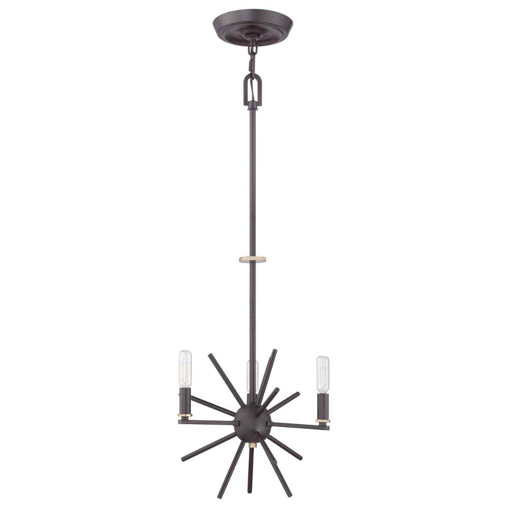 Quoizel Carnegie 3 Light Chandelier Western Bronze QZ-CARNEGIE3