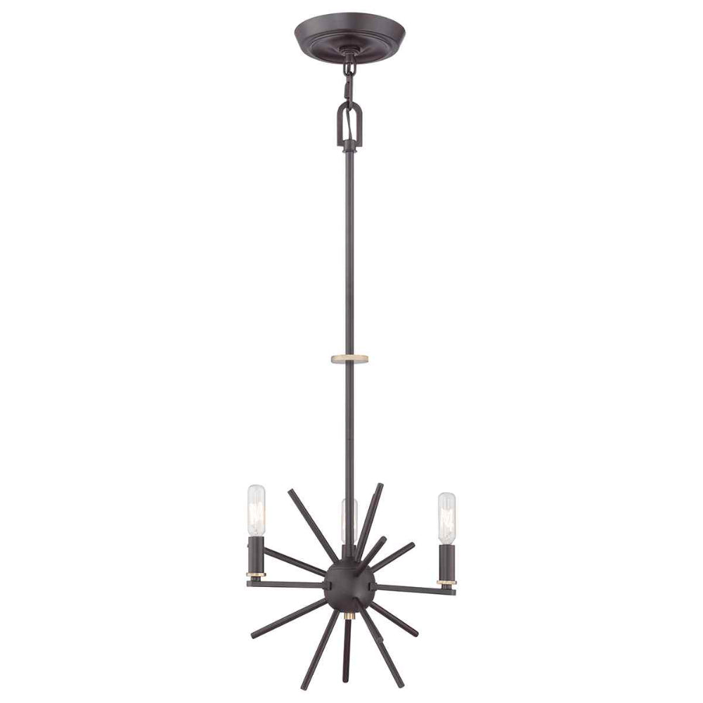 Quoizel Carnegie 3 Light Chandelier Western Bronze QZ-CARNEGIE3