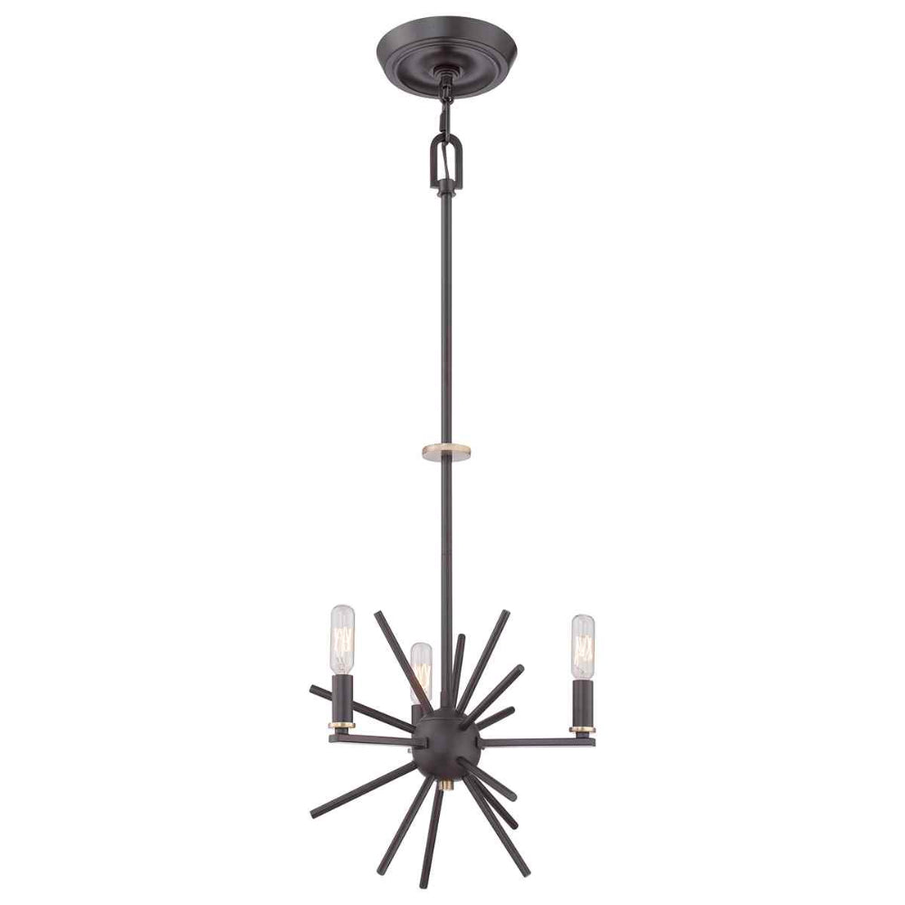 Quoizel Carnegie 3 Light Chandelier Western Bronze QZ-CARNEGIE3