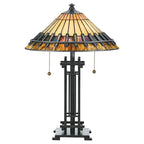 Quoizel Chastain Tiffany Desk Lamp in Vintage Bronze