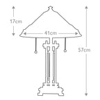 Quoizel Chastain Tiffany Desk Lamp in Vintage Bronze - dimensions