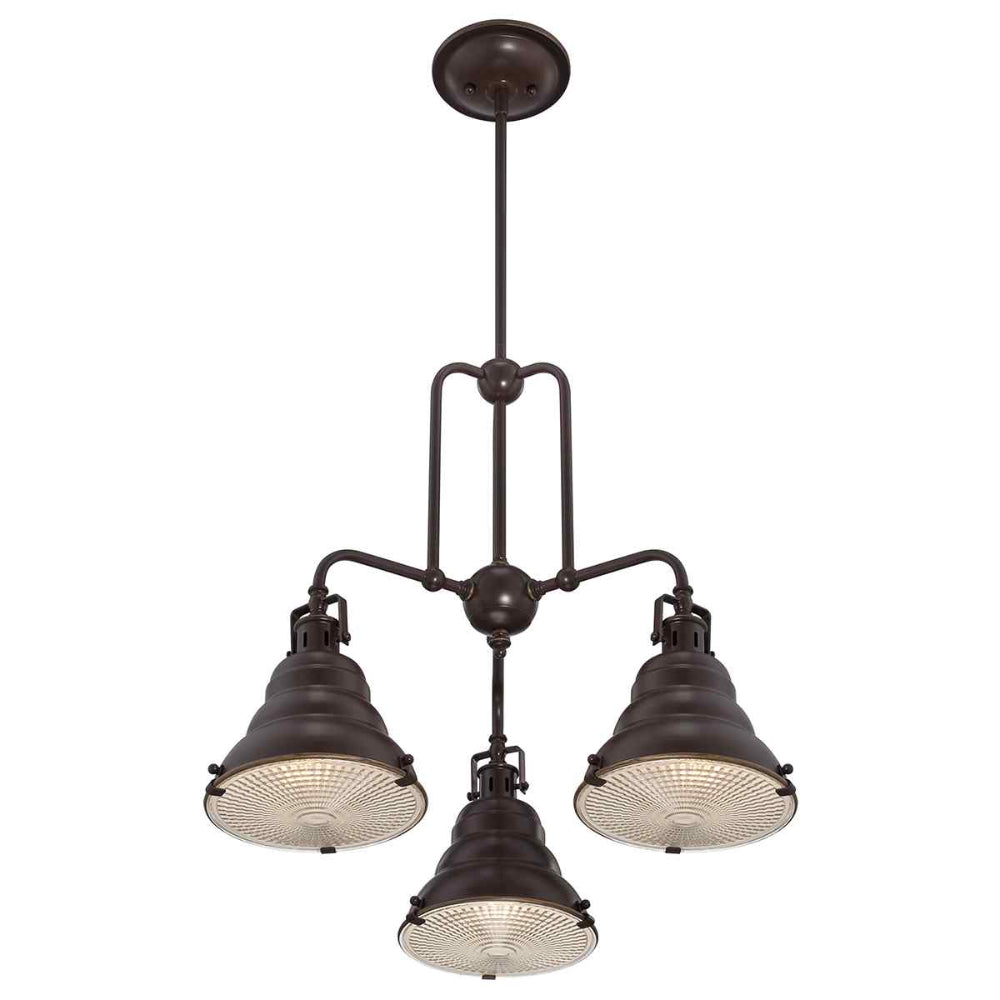 Quoizel Eastvale 3 Light Chandelier in Palladian Bronze