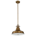 Quoizel Emery 1 Light Pendant Light in Weathered Brass