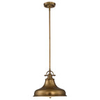 Quoizel Emery 1 Light Pendant Light in Weathered Brass