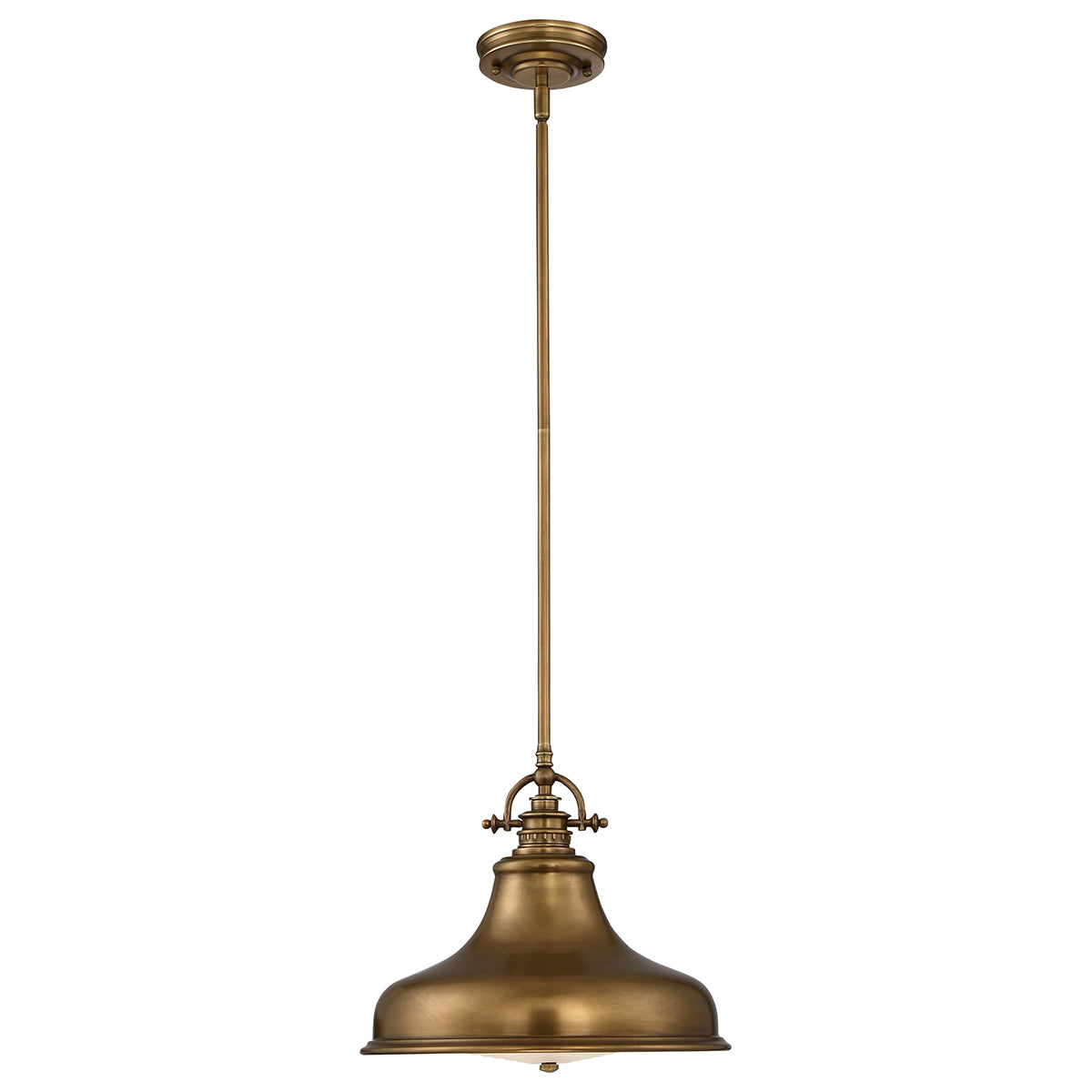Quoizel Emery 1 Light Pendant Light in Weathered Brass