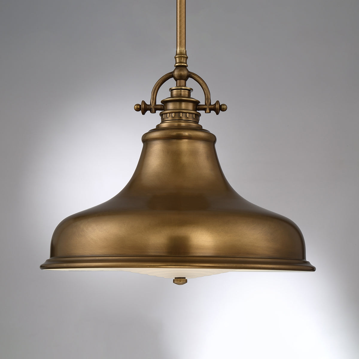 Quoizel Emery 1 Light Pendant Light in Weathered Brass