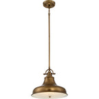 Quoizel Emery 1 Light Pendant Light in Weathered Brass