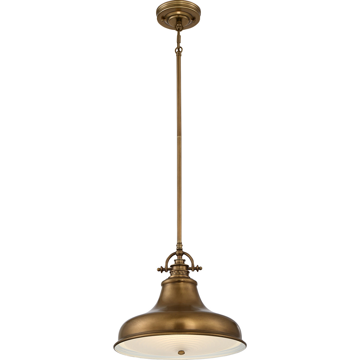 Quoizel Emery 1 Light Pendant Light in Weathered Brass