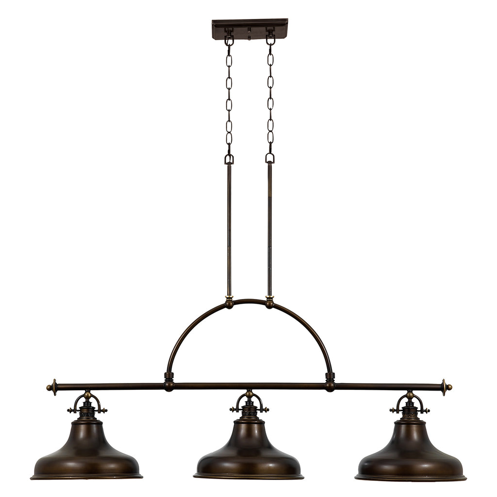 Quoizel Emery 3 Light Bar Pendant Light in Palladian Bronze