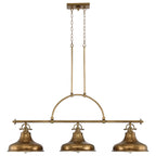 Quoizel Emery 3 Light Bar Pendant Light in Weathered Brass