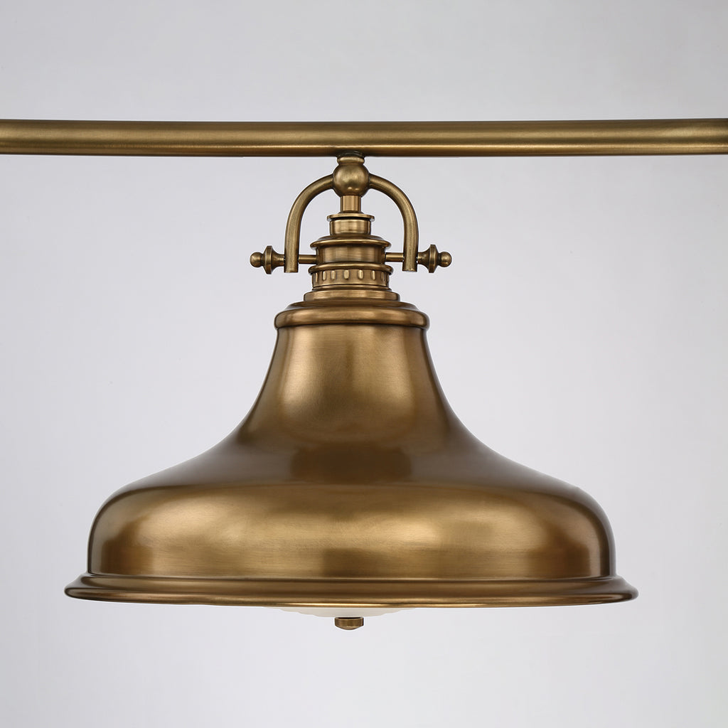 Quoizel Emery 3 Light Bar Pendant Light in Weathered Brass