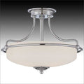 Quoizel Griffin 3 Light Semi Flush Ceiling Light in Polished Chrome
