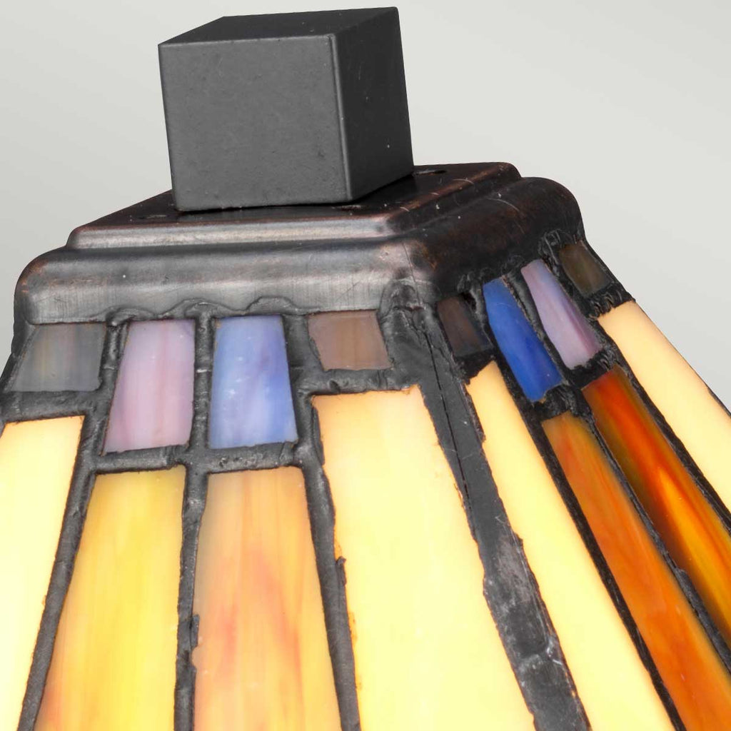 Quoizel Holmes 1 Light Mini Tiffany Table Lamp Vintage Bronze QZ-HOLMES-TL