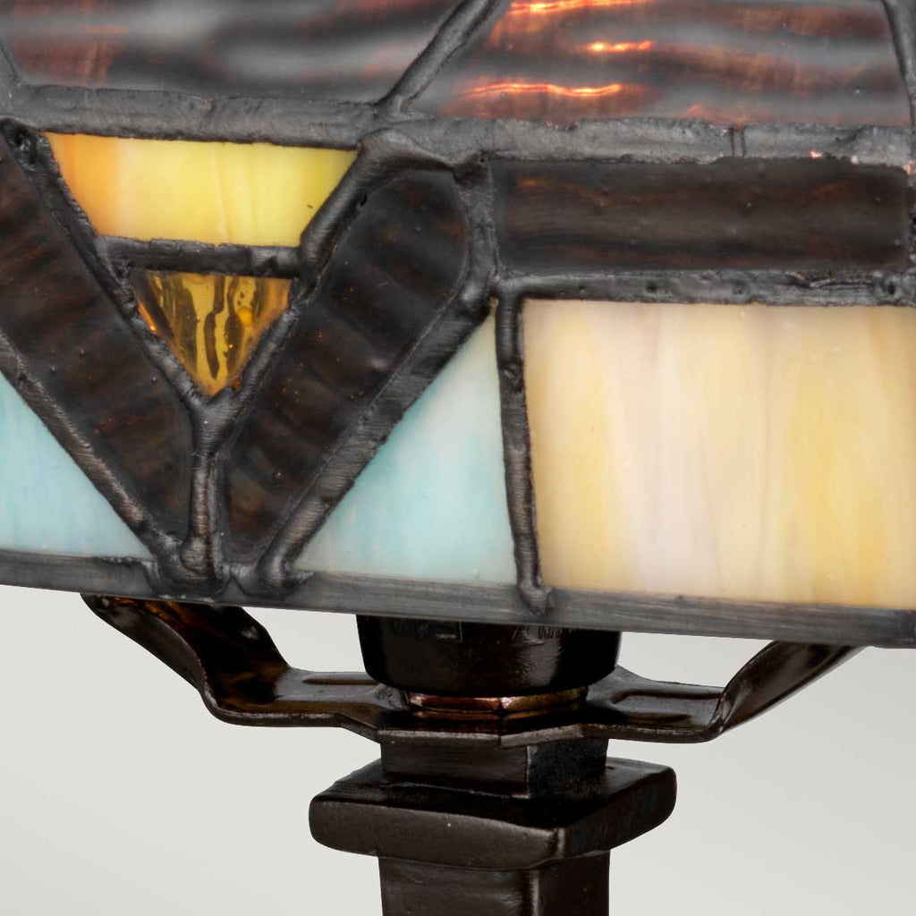 Quoizel Holmes 1 Light Mini Tiffany Table Lamp Vintage Bronze QZ-HOLMES-TL