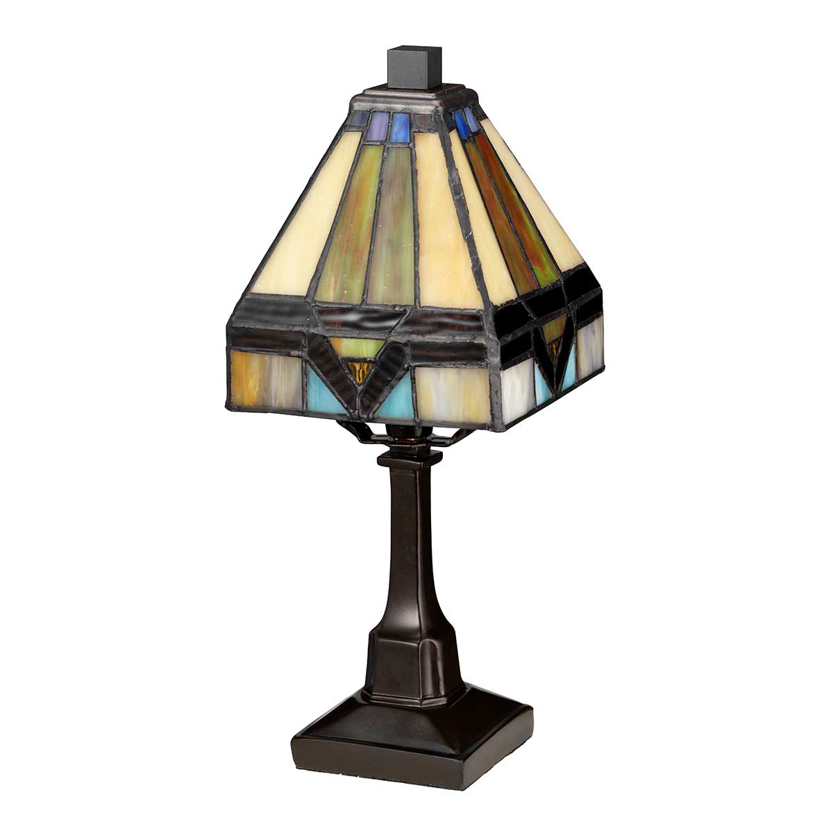 Quoizel Holmes 1 Light Mini Tiffany Table Lamp Vintage Bronze QZ-HOLMES-TL