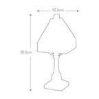 Quoizel Holmes 1 Light Mini Tiffany Table Lamp Vintage Bronze QZ-HOLMES-TL - dimensions