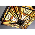 Quoizel Inglenook Tiffany 2 Outdoor Flush Ceiling Light in Valiant Bronze