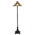 Quoizel Inglenook Tiffany Floor Lamp in Valiant Bronze