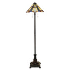 Quoizel Inglenook Tiffany Floor Lamp in Valiant Bronze