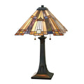 Quoizel Inglenook Tiffany Table Lamp in Valiant Bronze
