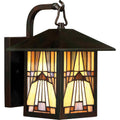 Quoizel Inglenook Tiffany Small Outdoor Wall Lantern in Valiant Bronze