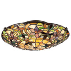 Quoizel Kami Tiffany 2 Light Flush Ceiling Light in Vintage Bronze