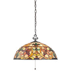 Quoizel Kami Tiffany 3 Light Pendant Light in Vintage Bronze