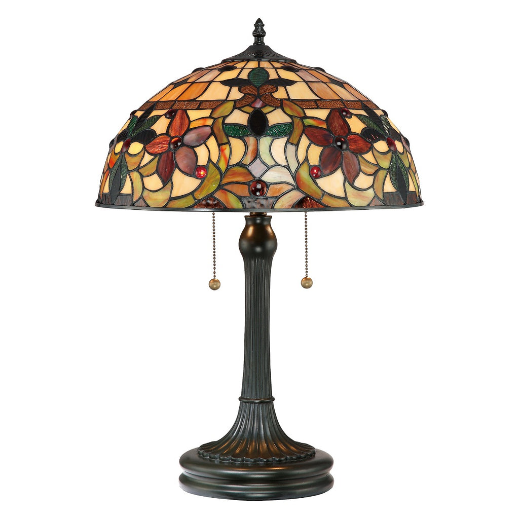 Quoizel Kami Tiffany Table Lamp in Vintage Bronze