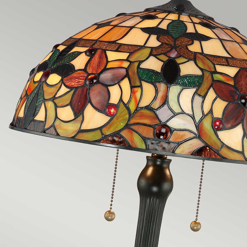 Quoizel Kami Tiffany Table Lamp in Vintage Bronze