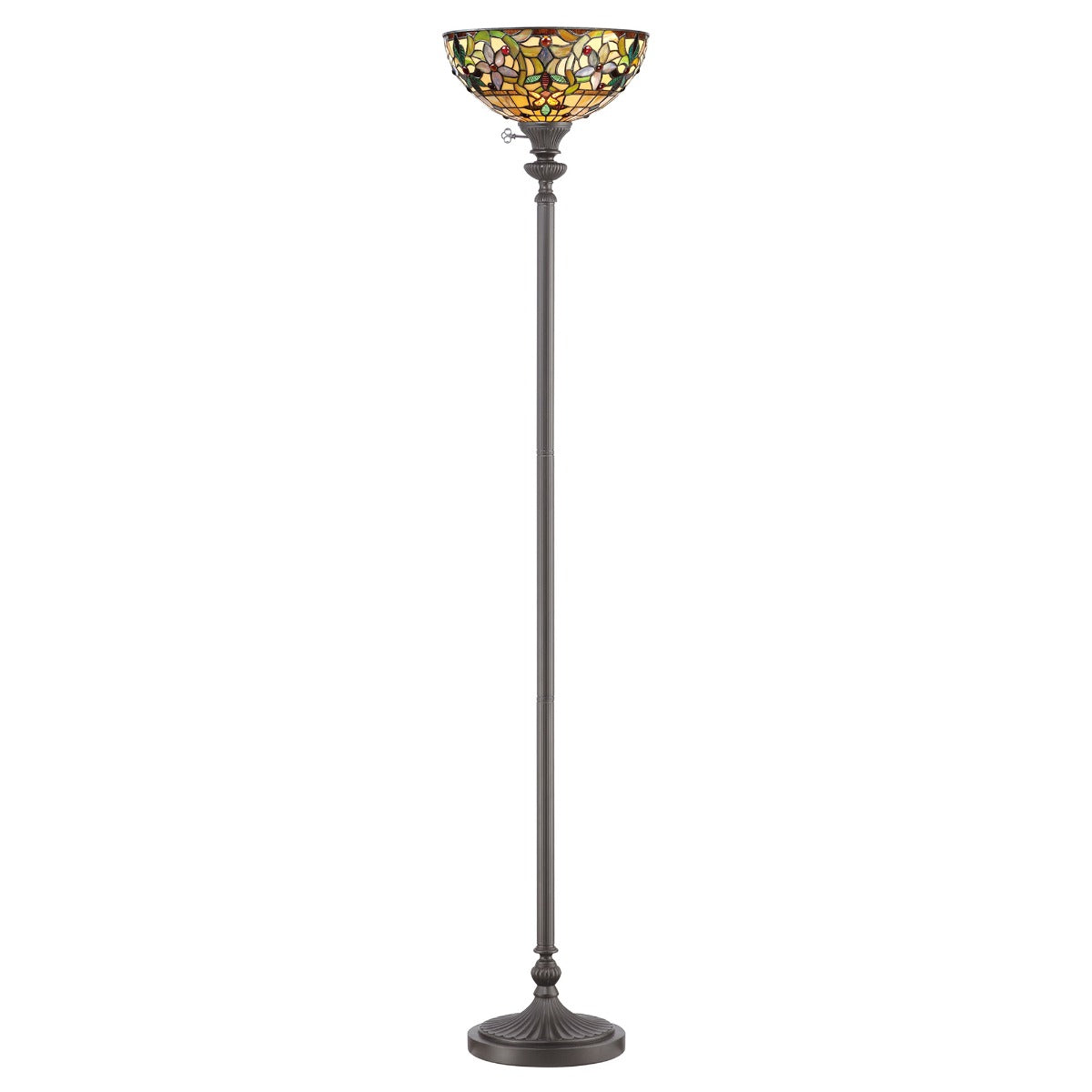 Quoizel Kami Tiffany Floor Lamp in Vintage Bronze