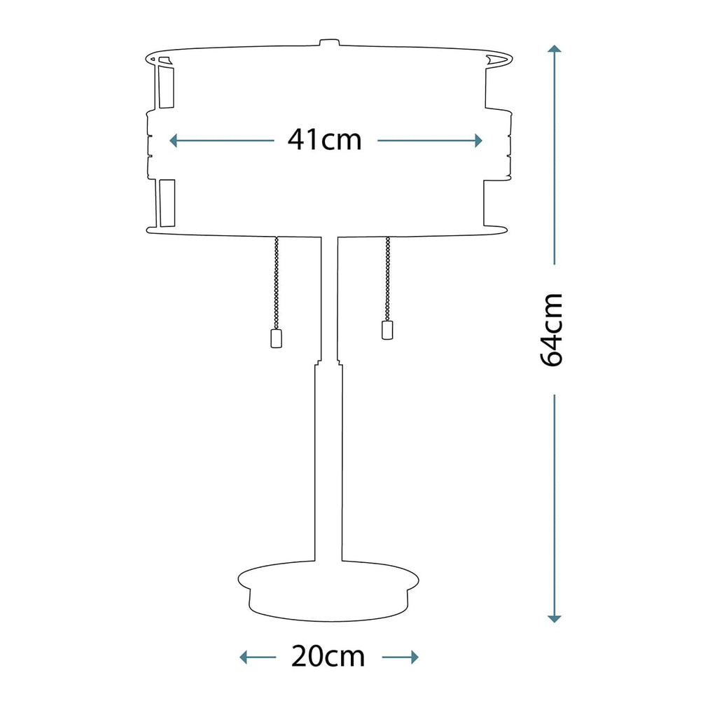 Quoizel Laguna Mosaic Table Lamp in Renaissance Copper - dimensions