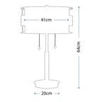 Quoizel Laguna Mosaic Table Lamp in Renaissance Copper - dimensions