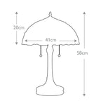 Quoizel Larissa Table Lamp in Vintage Bronze - dimensions