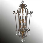 Quoizel Marquette 6 Light Crystal Ceiling Light in Bronze Gold