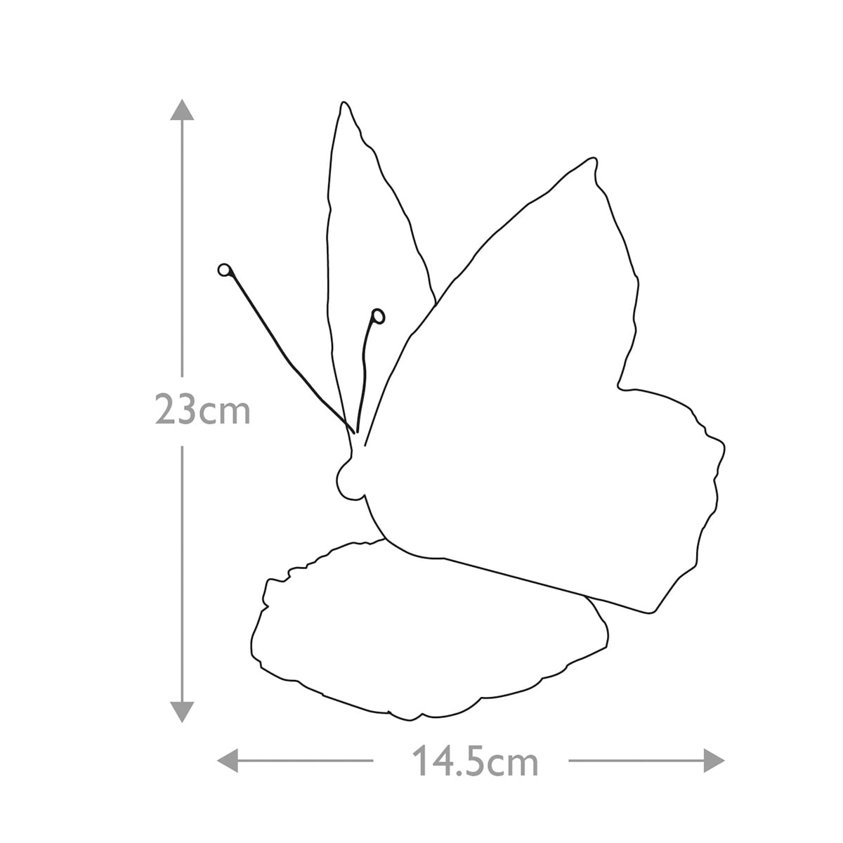 Quoizel Tiffany Animal Lamps Butterfly Tiffany Lamp QZ-OBUTTERFLY-TL - dimensions